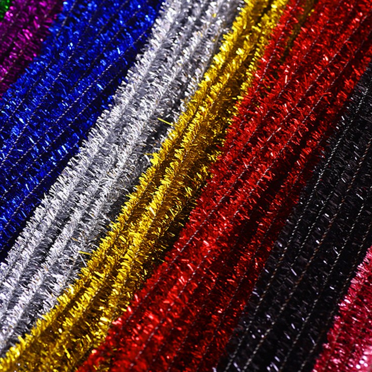 Golden Onion Root Kinky Twist Rod Diy Glitter Root Colored Plush Strip Nursery School Children Hand Crafted Mulgen