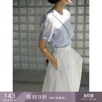 Eurocan lightness fluttering ~ retro foreign air small shirt Blister Sleeves Shirt Blue Short Sleeve Perspective Blouse Women Summer