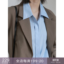 Eurocan Brave embroidery ~ retro BF wind port Taste Salt style Shirt Design Sensation with little loot blouse Womens spring