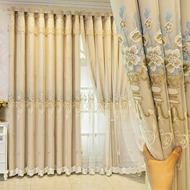 rèm roman 2 lớp Jianou đầy đủ mất điện màn phòng ngủ mới gạc thêu hai lớp tích hợp cách nhiệt phòng khách vải chống nắng vải che nắng vải rèm cửa giá rẻ rèm cản nắng