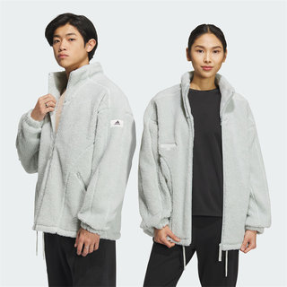 Adidas/阿迪达斯情侣款仿羊羔绒保暖运动休闲外套IQ1367 IQ1368