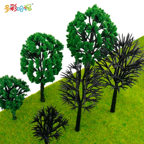 Guishu Diy ручной песочной столик модель микро -сцены модели модель модели Пластиковое готовое дерево дерево багажник корицы корицы