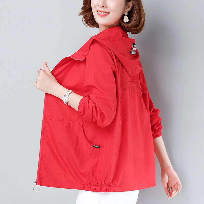 Women's Short Sun Protection Clothing 2026 New Summer Style for Middle-Aged Moms, Breathable Sun Protection Jacket, Large Size, Thin Coat