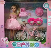 Meng Xiaoxi riding a bicycle girl bicycle bicycle crossing home toys childrens toy combination play