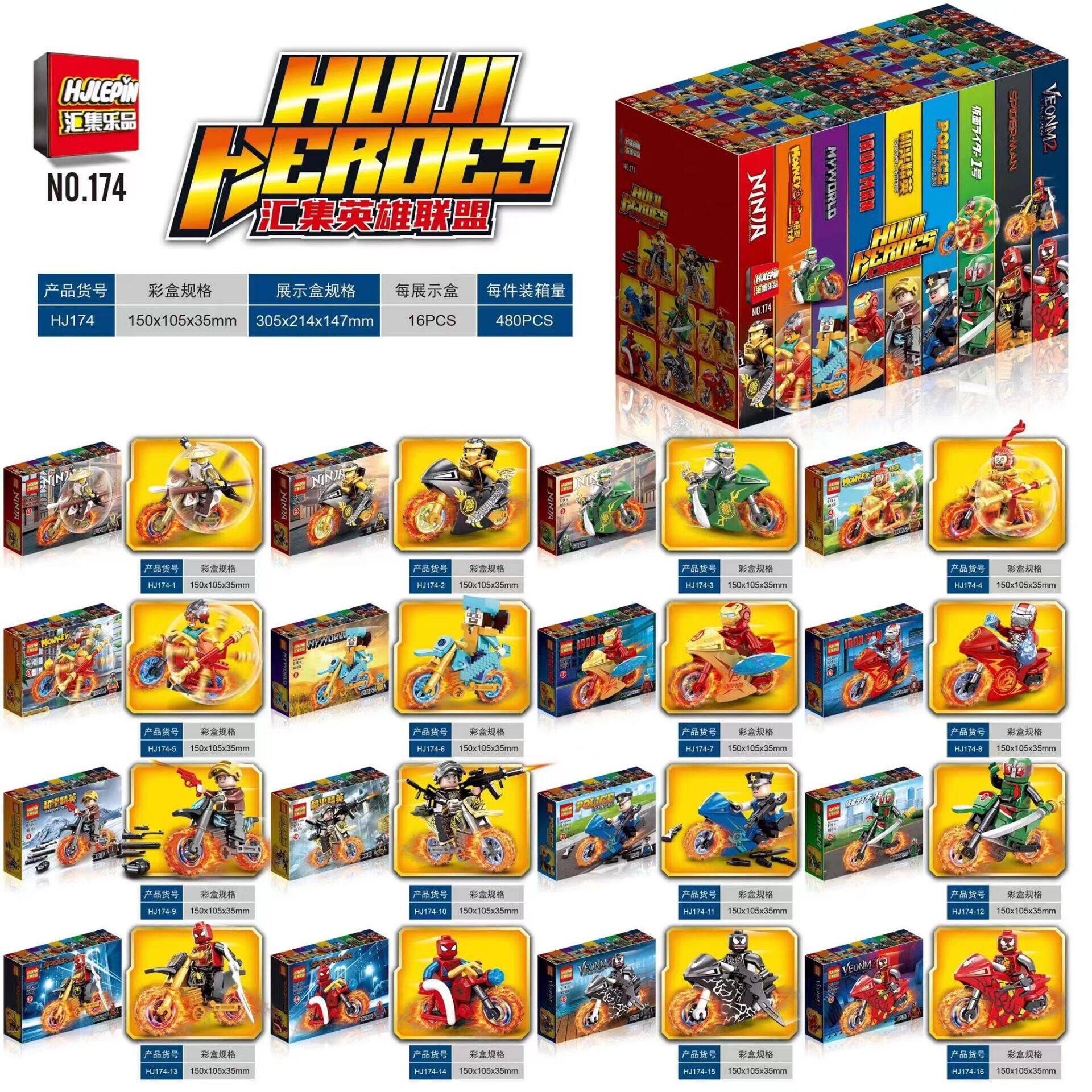 Collect music 174 Avengers jean locomotive team hero league Yizhi toys assembled boys building blocks