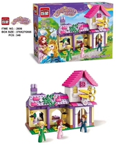 Enlightenment 2606 Dexterous Hand Gown Shop Princess House Grain Parquet Castle Model Accumulated Girl Toys