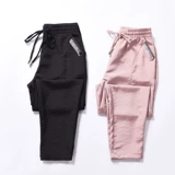 Тонкие шелковые спортивные летние весенние штаны для отдыха, оверсайз, свободный крой