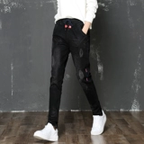 Демисезонные джинсы, штаны, флисовые леггинсы для школьников, эластичная талия, 2020, высокая талия, оверсайз