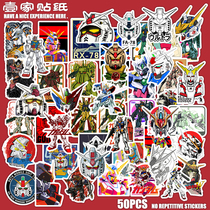 Anime Mecha Gundam Mobile Suit ipad Laptop Sticker Glossy Luggage Waterproof Mobile Phone Sticker