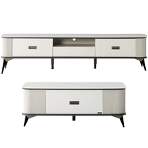 Quanyou Home Slate Coffee Table TV Cabinet Combination Modern Simple Living Room Home Small Apartment Square Table DW1110