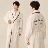 Демисезонный банный халат, коралловая бархатная пижама для влюбленных, длинный зимний комплект