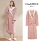 Розовый банный халат с капюшоном