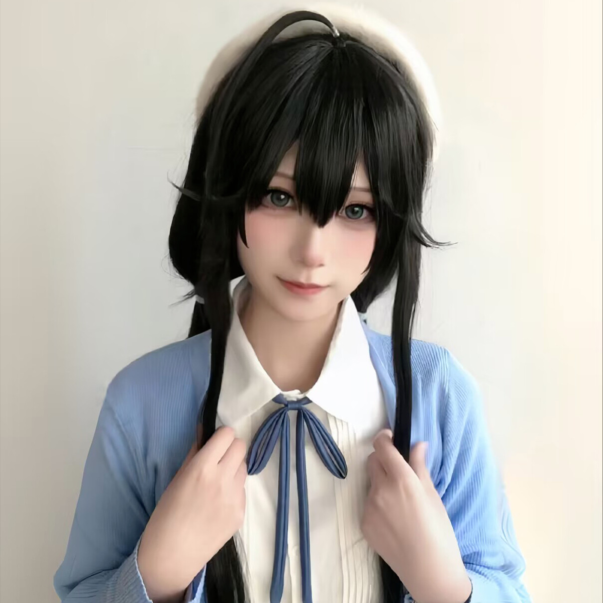 黑色cos假毛雪下雪之乃收脸长直发清纯少女动漫刘海仿真头皮头套_COSPLAY配件_淘宝游戏网