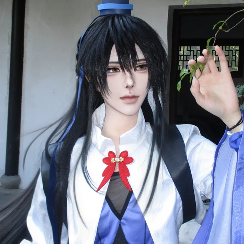 My Older Brother Has a Flaw in His Mind, Dongfang Xianyun Cosplay Wig with Scalp Top, Face-Slimming Effect, m Bangs, Long Hair, Full Head Cover
