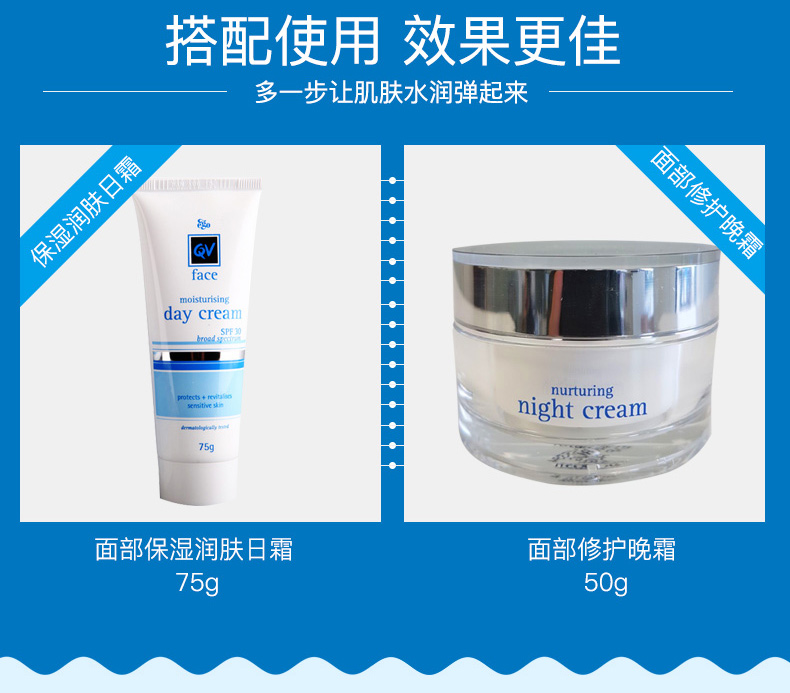 Ego QV Facial Moisturising Day Cream Skin Replenishing Firming Repair Cream SPF30 75g Úc - Kem dưỡng da kem dưỡng cho da mụn