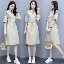 Pregnant woman summer dress long knee summer 2021 New Fashion loose long pregnant mother skirt tide mother