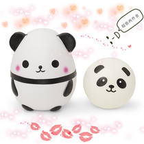 squishy simulation cake pendant panda expression bread decompression slow rebound decompression toy to vent pinch music