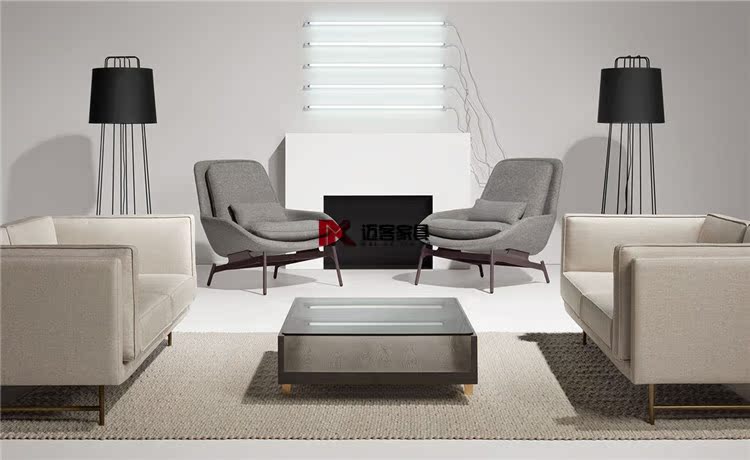 Thiết kế nội thất Bắc Âu phòng khách hiện đại ghế sofa ghế đơn giản ghế tựa ghế cà phê ghế ban công ghế ghế băng dài