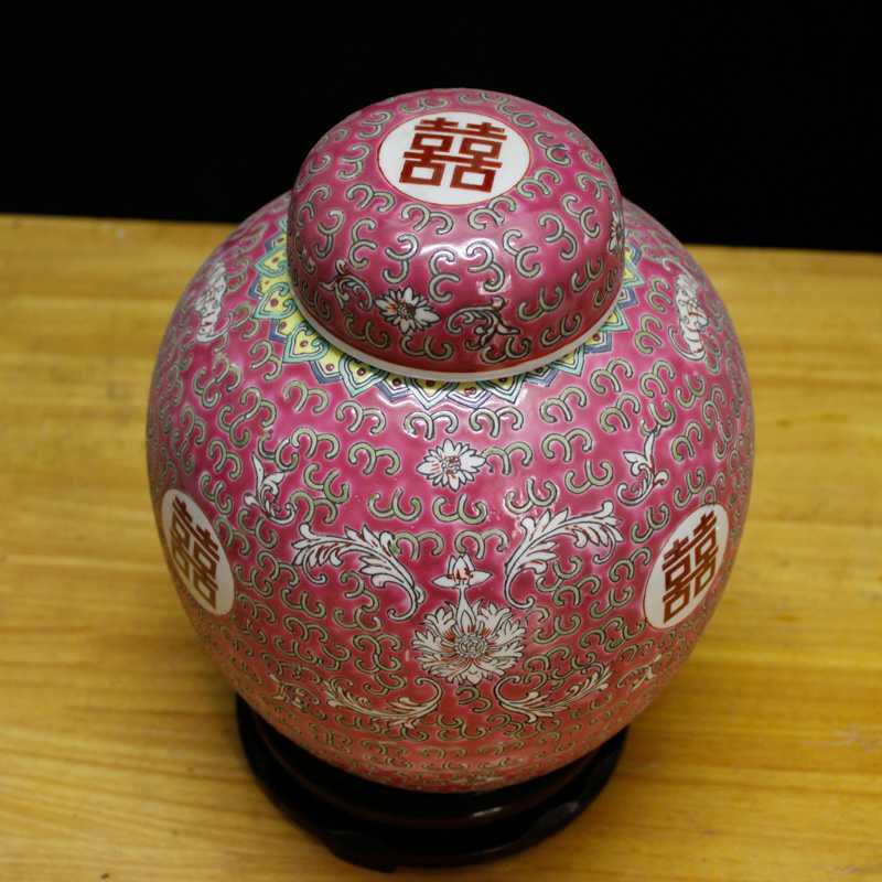 Jingdezhen factory goods Cultural Revolution Porcelain Tea Leaf Jar Treasure pearl jar Calligraphy Collection 80s ten-inch bag Old three catties of tea