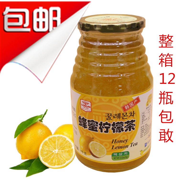 CANAAN Honey Lemon Tea 1KG * 12 bottles imported from Korea CANAAN Tribute Tea King of Tea chain