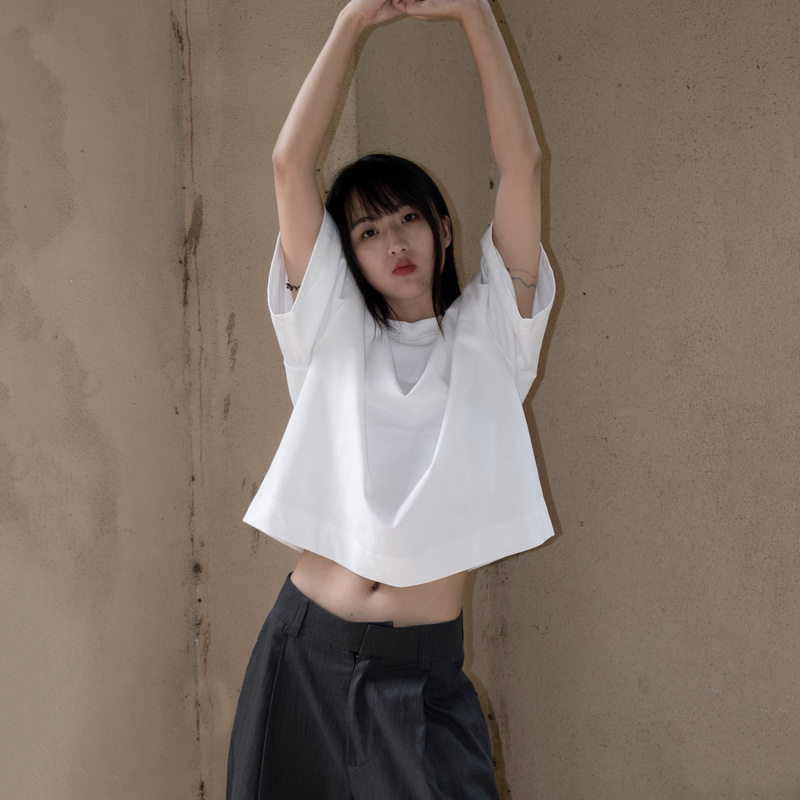 Dead on Arrival Designer Boxy Fit T-Shirt Short Wide Short-Sleeve t Loose Solid Color Versatile T-Shirt