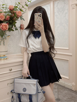 Shimizi Womens Organ Pleats Shirt Jk Uniforms Original Embroidery Short Sleeves Womens Day College Wind School Wear White Shirt