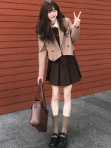 Table Senators Great Short Sijk Suit Jacket Woman Winter Original Little Subcollege Wind School For West Suit Brown Half Body Dress