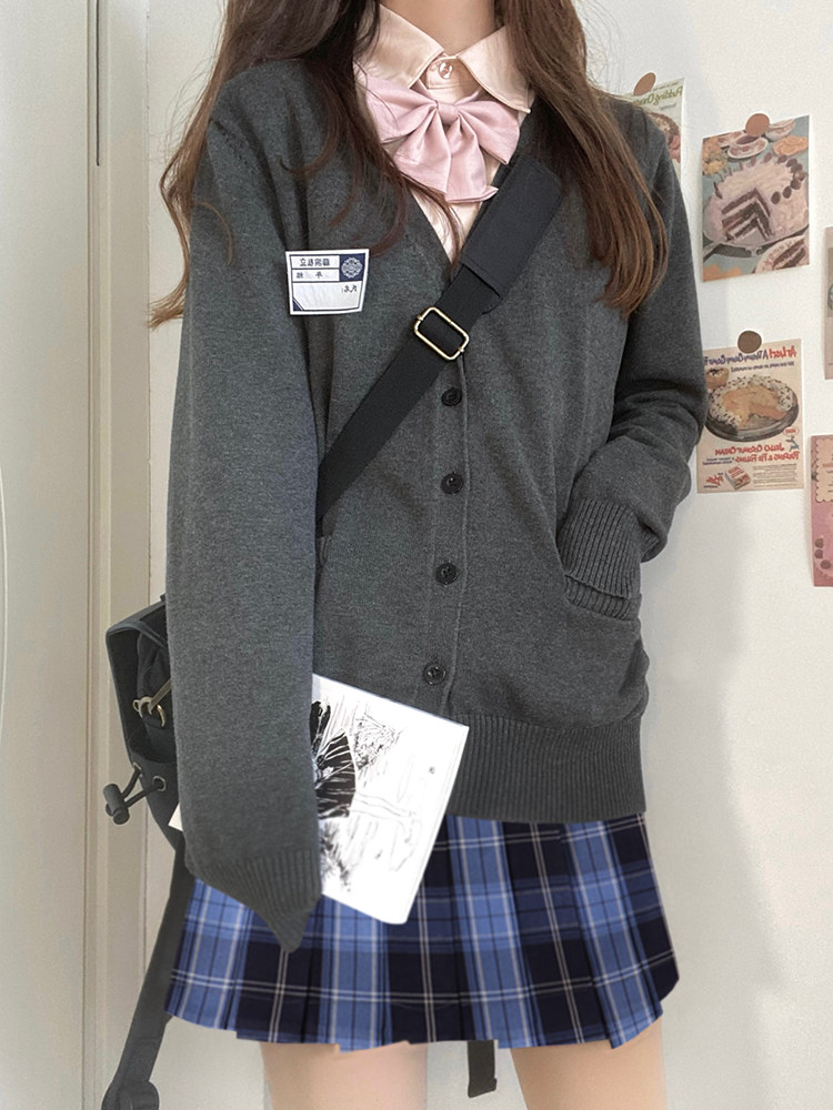 Rabbit jk notice jk sweater cardigan jacket female original genuine long-sleeved sweater college style autumn and winter top