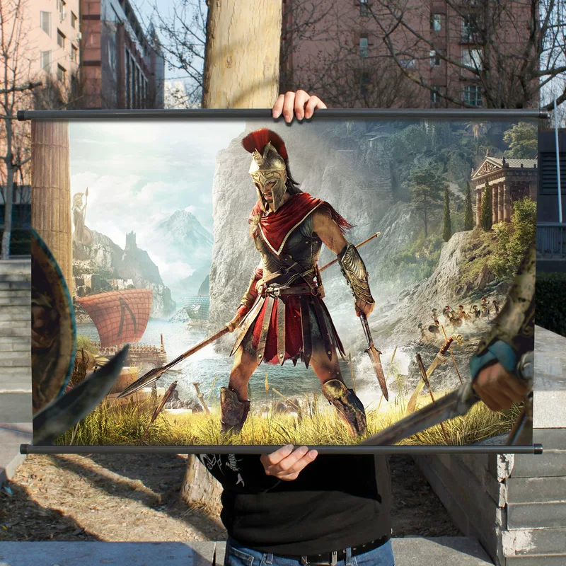 Bộ sưu tập trò chơi Assassin Creed Odyssey treo poster Assassin Creed Hy Lạp trang trí vải trò chơi áp phích - Game Nhân vật liên quan