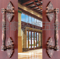 Door handle Wooden door Glass door open installation push-pull door handle Central European antique green bronze KTV handle 310