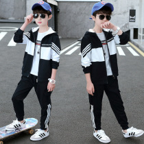 Boys Spring and Autumn sets 2021 new childrens fashion two or three pieces Korean version of the big childrens foreign style Spring and Autumn Tide clothes