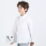 Осенняя рубашка для мальчиков, детский хлопковый лонгслив, детская одежда