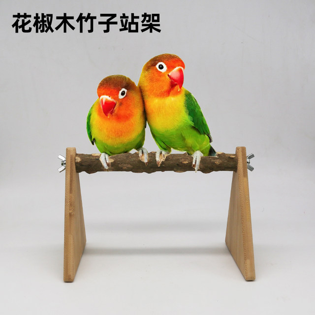 Parrot desktop station shelf bird pepper wood station pole frosted stick platform solid wood claw grinding stick ການຝຶກອົບຮົມ defecation