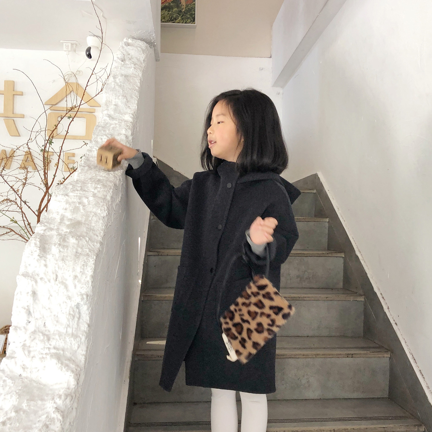 Girl ins wind double face cashmere big coat 2021 Korean version autumn winter clothing wool with hat cloak thickened, subcoat