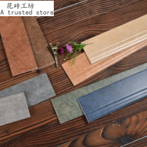Living room Bedroom imitation wood grain edge line Stairs Antique tile edge line 100X800 white skirting line