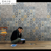 Foshan ceramic tiles Antique tiles Wall tiles Floor tiles Cultural stone Living room tiles Pastoral background wall fascination with the Mediterranean Sea