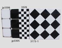 Wall tiles Non-slip floor tiles Toilet kitchen and bathroom tiles Black and white lattice bathroom tiles Mosaic throwing crystal tiles 300300