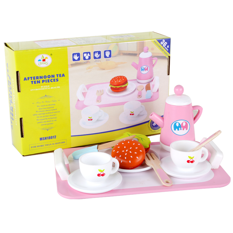 Mô phỏng nồi gỗ kết hợp chơi đồ chơi nấu ăn nhà bếp cuộc sống giỏ trái cây cắt để xem bánh trứng giả - Đồ chơi gia đình bộ đồ chơi nhựa
