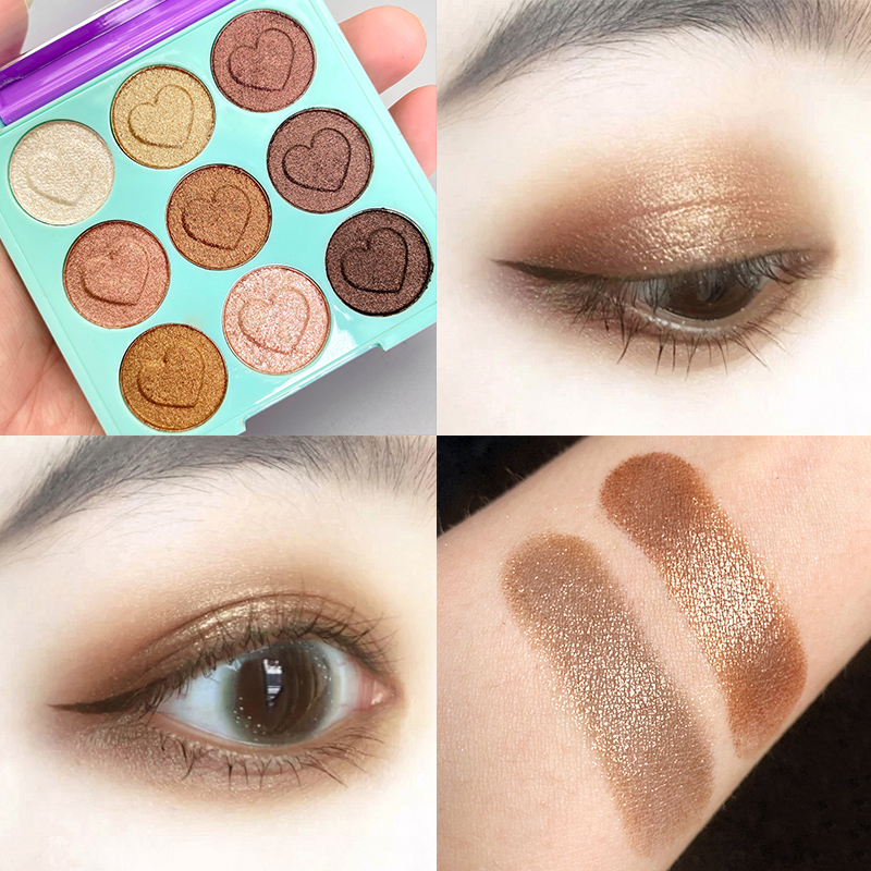 Nine Colors Eye Shadow Discs of Affordable Students Earth Color Matte Pearl Superfire Small Crowdbrand Lasting without Makeup
