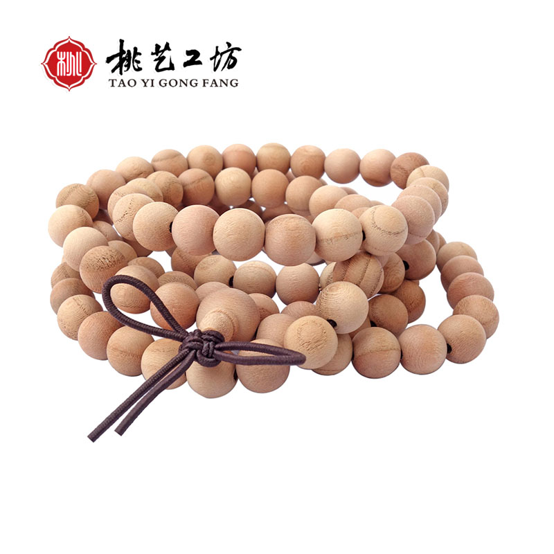 Zhengzong Fat Town Peach Wood Bracelet 108 Log Buddha Beads Candiate Beads Handmade Lovers and Lovers Quiet and Calm Mind