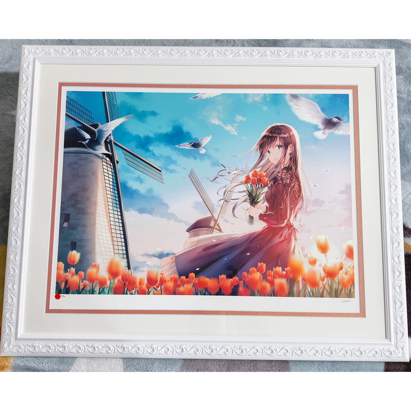 Vintage White Pattern Imported Solid Wood Print Frame for Reproducing Original Paintings, for Prints, Nationwide  Free Shipping~