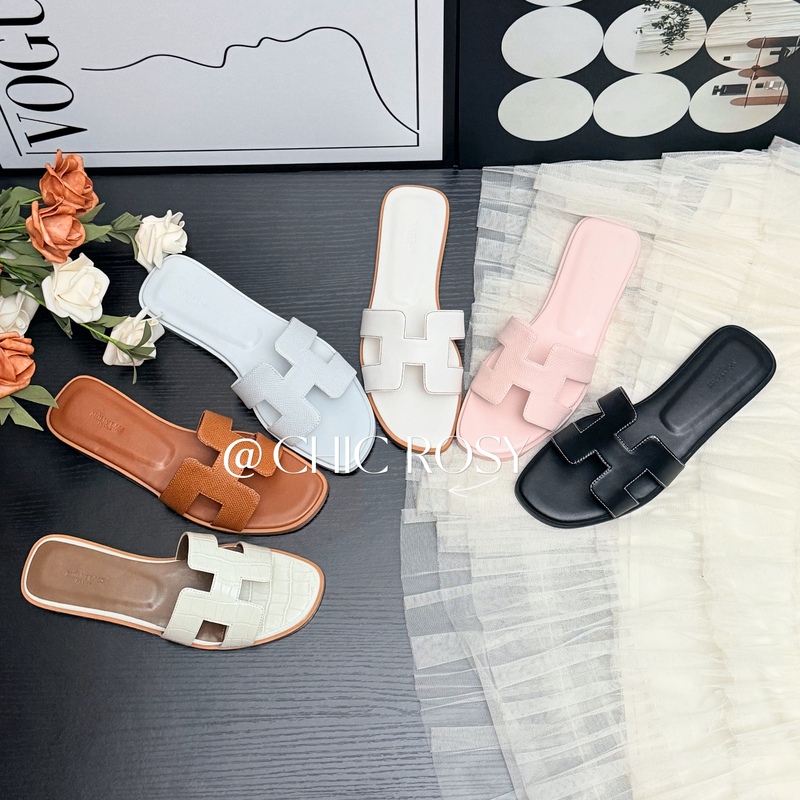 [Sheepskin Version] 2026 New H Slippers~ Horse-Keeping Girl Gd Version Flat Slippers H-Shaped Beach Slippers Sandals
