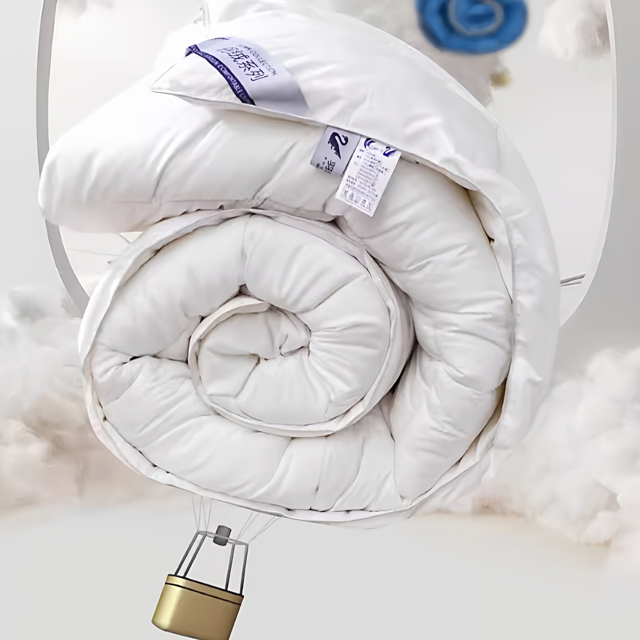 Natural Sleep Cotton Feather Duvet Core Double Size Winter Thickened Warm Feather Duvet Spring and Autumn Quilt Winter Quilt Gift