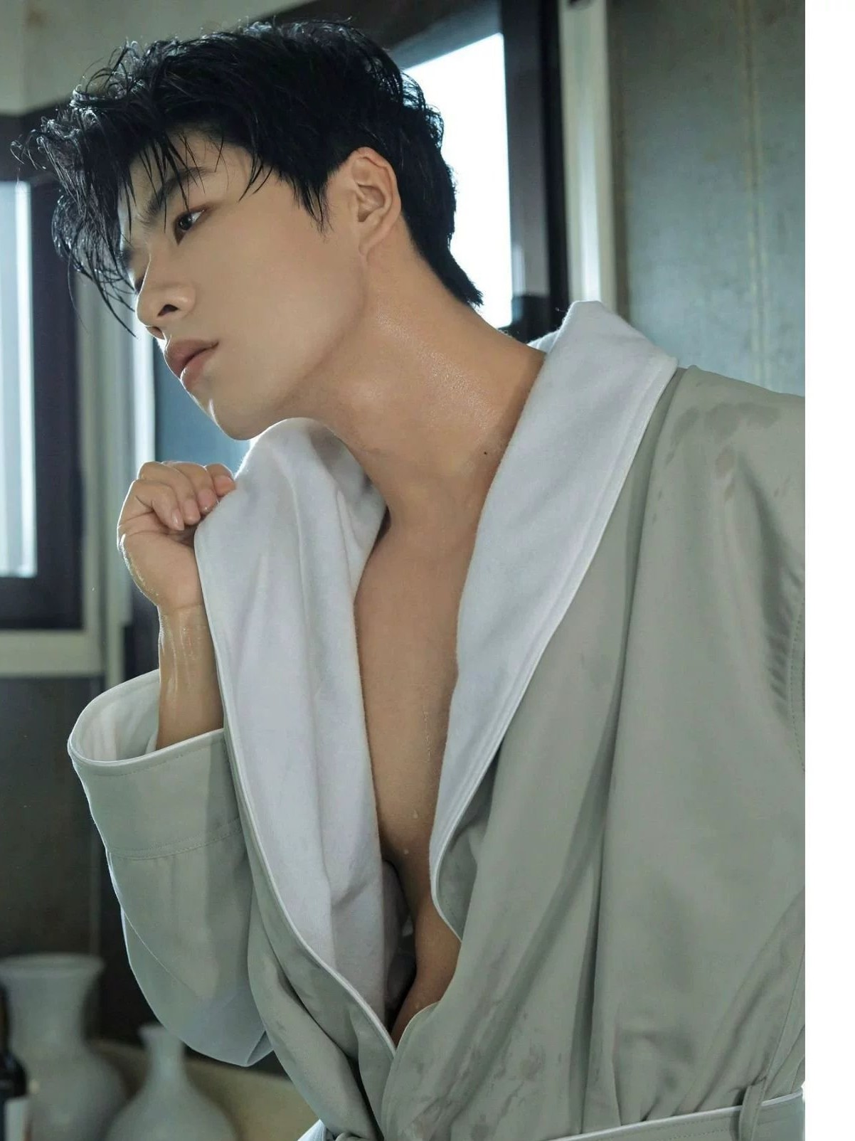 Nude Cotton Bathrobe, Long, Quick-Drying, Adult Couple Bathrobe, More Absorbent Than Pure Cotton, Suitable for All Seasons, Hotel