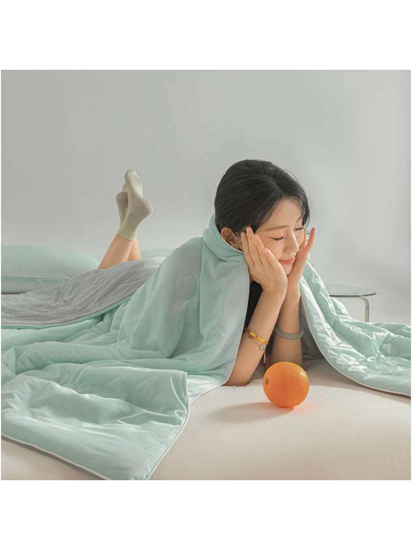 Nude Cotton Class a Cooling Ice Silk Summer Quilt, Thin Nap Quilt, High-End Household Double Quilt, Machine Washable Air-Conditioning Quilt