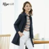 UGE / Yimeng mùa thu và mùa đông mới của phụ nữ trung niên áo khoác gió bình thường tự trồng tất cả các kết hợp với áo khoác cỡ lớn xu hướng dài trung - Trench Coat