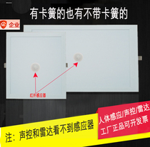 Induction panel light human body voice control porch kitchen bathroom aisle elevator panel light integrated ceiling smart light