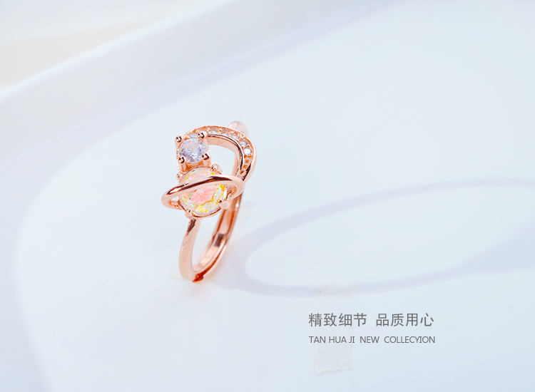 Pink & Moon RingJapan jointly lloy * beautiful girl の girl series moon wand Ring Female soldier ring 925 Silver