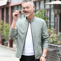 Dad Summer Clothing Jacket Thin middle man Breathable Sunscreen Skin on the skin 40 years old Aged clip-shirt 50