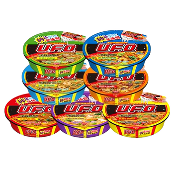 Nissin Ufo Ufo Fried Noodles with Beef Flavor, 6 Flavors to Choose From, Instant Noodles